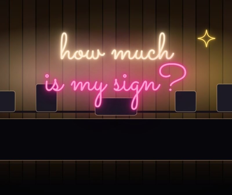 neon sign price in India