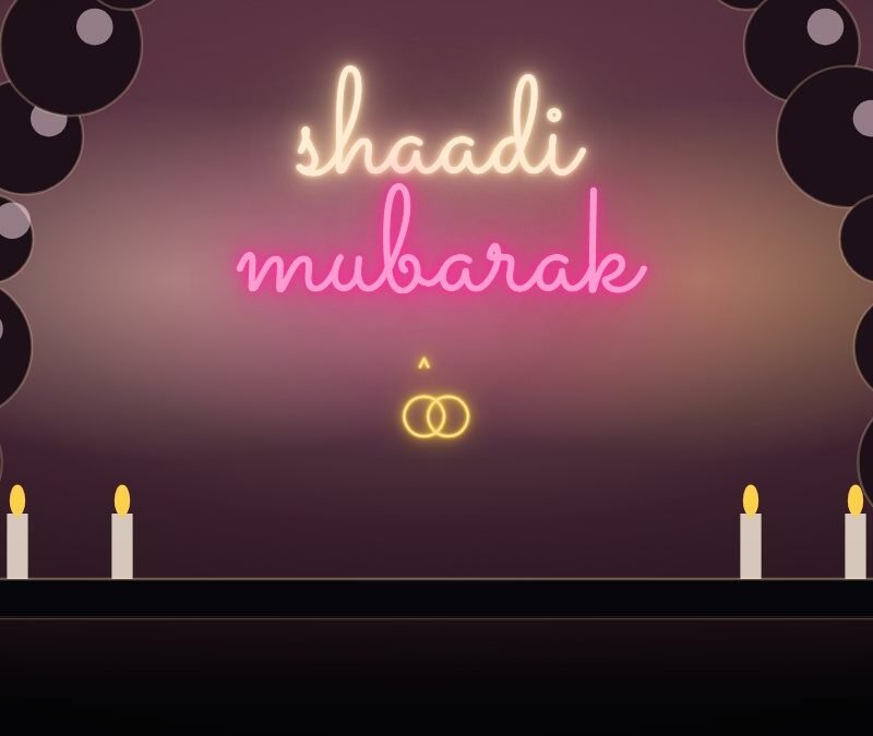 neon sign for wedding